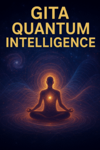પુરુષ ધ્યાનમાં, બ્રહ્માંડના પ્રકાશથી ઘેરાયેલ, Gita Quantum Intelligence વિષયક